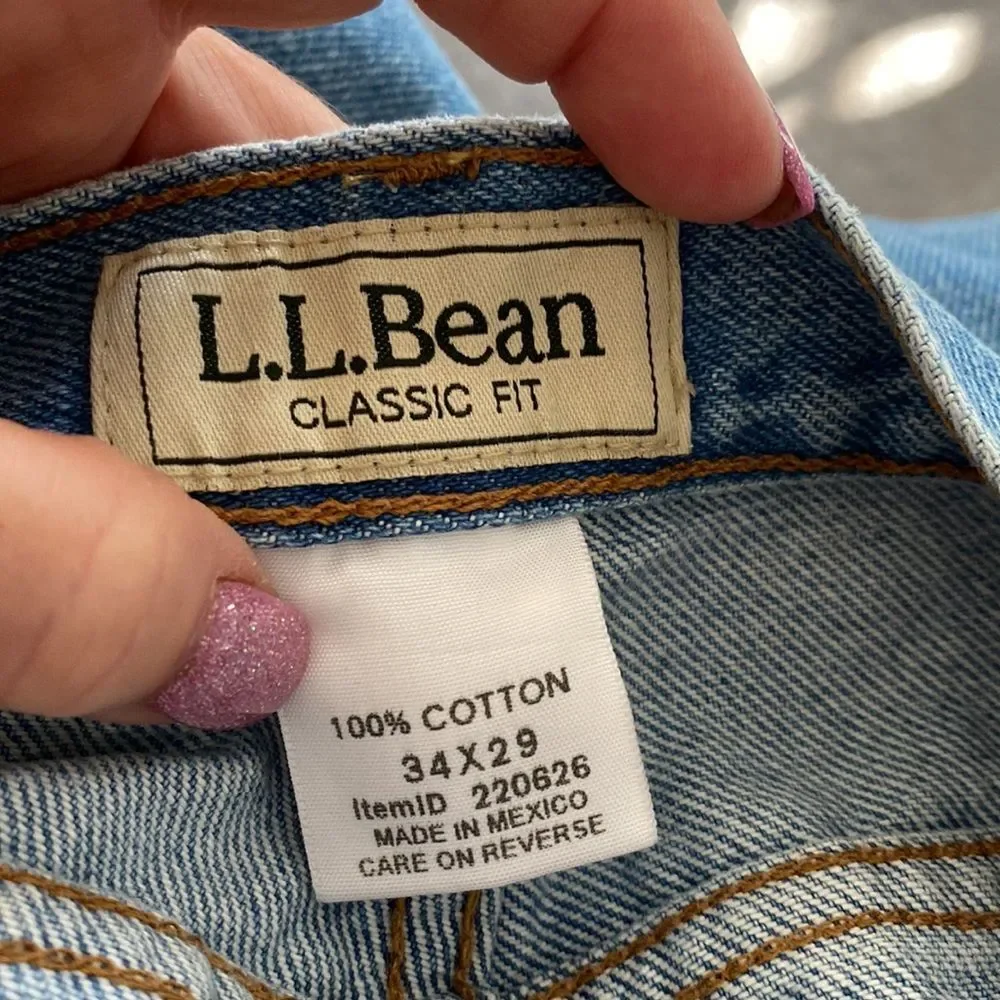 34 x 29 L.L. Bean men’s jeans in excellent shape 100% percent cotton classic fit